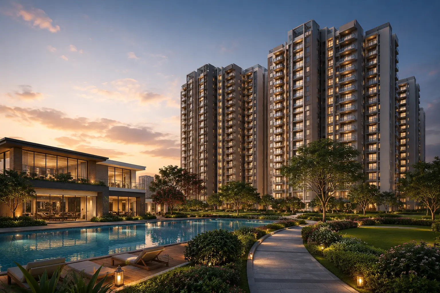 Arvind Sarjapur Road premium 3 and 4 BHK apartments with clubhouse and landscaped open spaces in Bangalore
